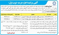 آگهی مزایده اجاره عرصه به مدت دو سال  ضلع جنوب شرقی  ۱۷ شهریور و ضلع جنوب شرقی چهارراه ۱۵ خرداد